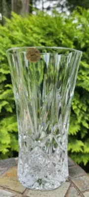 Vintage RCR Royal Crystal Rock Vase, 24% Lead Crystal, 7 inch. Italy. FREESHIP