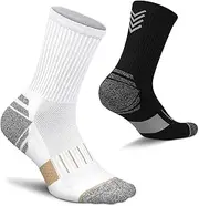 [Amutost] Socks for women 6-Pairs, Hiking Athletic Running Crew Socks with Ankle Support Cushioned Socks