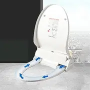Electric Heated Smart Bidet, Smart Heated Bidet Toilet Seat with 10cm Touch Sensor and Automatic Cover Changing, 32-36°C Constant Temperature, Soft Shutdown System, for Home, Apartment