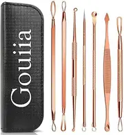 Blackhead Remover Tool Pimple Popper Tool Kit Blackhead Extractor for Face Nose Acne Whitehead Pores Blemish Fat Granules,Stainless Steel Pimples Comedone Extractor 7PCS (Rose Gold)