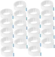 BIUDECO Duo Lash Glue Alternative Lash Extension Tape 20pcs White Strips 1.2cm Wide Breathable and Gentle Salon Use