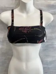 RVCA 'Rumi' Floral Bandeau Bikini Top, S M - Black Floral