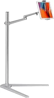 Tablet Floor Stand, Holder for iPad,Applicable to3.5~6inch Smart Phone and 7~13 inch Tablet Such as iPad, iPhone X, iPad Pro,iPad Mini, iPad Air 1-2 / iPad 2-4 / Galaxy Tab S (PAD-UAFS)