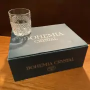 Set of 6 NOS Bohemia Crystal Crystalex Glasgow Whiskey Old Fashioned Cross Cut