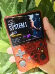 R36S Retro Handheld Video Game Console Linux System 3.5 Inch IPS Screen Red