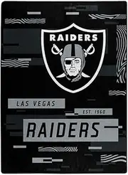 NORTHWEST ENTERPRISES NFL Digitize Design Plush Raschel Thow Blanket, 60"x80" (Las Vegas Raiders)