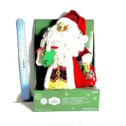 LED Fiber Optic Multicolor Santa Christmas Tree Topper Tree Topper 12 In