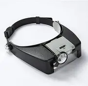 Meichoon Headband Magnifying Glasses,1.5X 3X 6.5X 8X Eyewear Magnifier with 2 LED Lights Head Lamp Loupe for Repairs Reading Jewelry Making