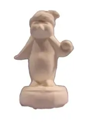 ++=BISQUE L*78 -80.324 Ceramic RTP SNOWBALL [SANTA HAT] PENGUIN PIE VENT