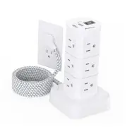 Power Strips with Surge Protection, Flat Plug Power Strip with 12 Outlets 4