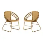 Kaplan Early Learning Kids' Washable Wicker Chair - Set of 2