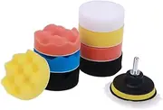 MAGICLULU 25Pcs Car Buffing and Polishing Pad Kit Waxing Wheel with Woolen Buffer Reusable Polishing Pads for Car Detailing Includes Thread Drill Adapter for Easy Use