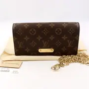 Louis Vuitton Lily Wallet On Chain in Monogram Coated Canvas with Gold Hardware