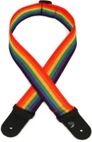D'Addario 2" PolyPro Polypropylene Guitar Strap - Rainbow (3-pack) Bundle