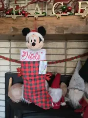 DISNEY MUSICAL MICKEY MOUSE PLUSH CHRISTMAS STOCKING WORKS