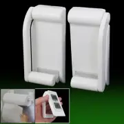Plastic White Adjustable Magnet Toilet Paper Tissue Holder Bracket