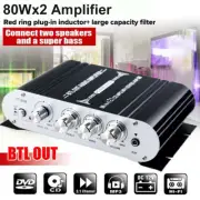 100W 12V 2.1Channel Powerful Stereo Audio Power Amplifier HiFi Bass Amp Car Home