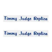 Thruster - Timmy Judge decals BLUE on Chrome decals - old school bmx