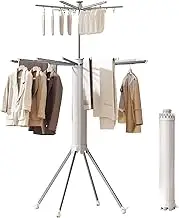 Clothes Drying Rack, Aluminum Garment Rack Portable and Foldable Space Saving Laundry Drying Rack - Metal Drying Rack Clothing Floor Folding Balcony Bedroom Household