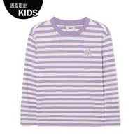 在飛比找momo購物網優惠-【MLB】童裝 條紋長袖T恤 紐約洋基隊(7ATSB0134