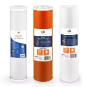 Aquaboon 5 Micron Big Blue 20" x 4.5" KDF, Sediment & CTO Premium Carbon Filters