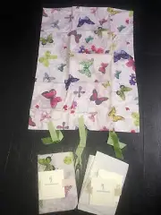 Pottery Barn Kids Adrian Butterfly Standard Pillow Sham Set (2) New