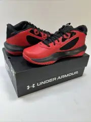 Under Armour Adult UA Lockdown 6 Basketball Shoes Red/Black 3025616-600 Size 10