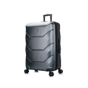 DUKAP Suitcase ABS Plastic Adjustable Strap, Lightweight, Spinner Wheels Green