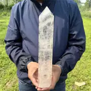2.17kg Natural Clear Quartz Obelisk Quartz Crystal Point Wand Tower Healing