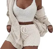 [Famnbro] Sequin Set Women 2 Piece Outfits 2023 Glitter Long Sleeve Metallic Top And Sparkly Pants Sexy Clubwear