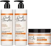 Carol’s Daughter Coco Creme Sulfate Free Shampoo and Conditioner Set with Silicone Free Hair Butter, for Very Dry Curly Hair, with Coconut Oil and Mango Butter