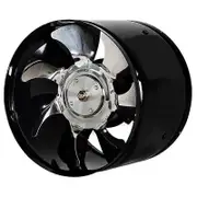 6 Inch High-Speed Exhaust Fan In-Line Duct Kitchen Extractor Metal Toilet Fan Industrial Fan 220V black