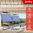 2x Portable Beach Chair Folding Foldable Summer Camping Outdoors AU Lazy Dayz