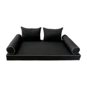 *COVER ONLY*-Style 4 Daybed Mattress Bolster Pillow Contrast Pipe Twin-AD109