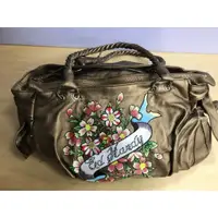 在飛比找蝦皮購物優惠-Ed Hardy 全新正品 古銅色 蝴蝶結 手提包 肩背包 