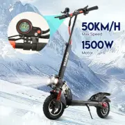 Portable Electric Scooter Off Road 1500W 50km/h Foldable Adult E-Bike W/Tail