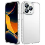 ZUSLAB Tough Fusion Case for iPhone 13 Pro Shock Absorption Rubber Bumper Protective Transparent Hard Back Clear Cover for Apple - Matte Clear
