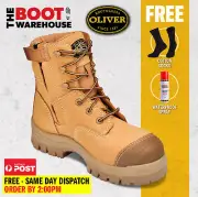 Oliver Work Boots, 45632z, Zip, Lace-Up, Non-Metal, Composite Toe Cap Safety NEW