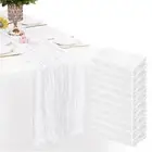 10 Pack White Cheesecloth Table Runner Gauze Rustic Sheer 35 x 70 inch White ...