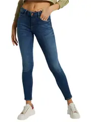 GUESS Annette Skinny Mid Rise Jeans - Carrie Mid Size: 30, Cotton