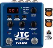 NUX JTC Pro Drum & Loop Pedal Bundle with 2 MXR Instrument Cables and Snark Clip-On Tuner