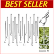 18 Pcs Galvanized Chain Link Fence Post Extenders - 20 Inch Height Increase