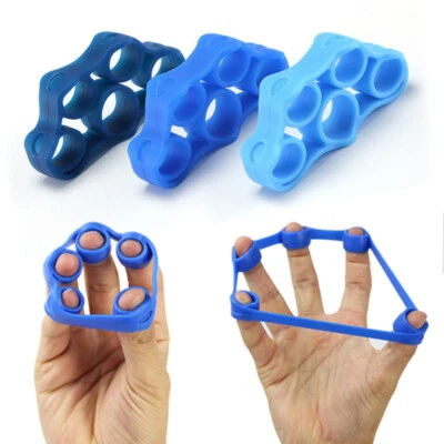 2X Band Finger Hand Exerciser Strengthener Wrist Forearm Grip Trainer Resistance
