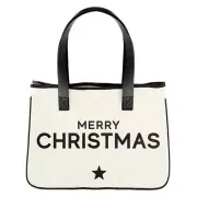 Mini Holiday Canvas Tote Merry Christmas Size 11in W x 9.5in H x 6in D Pack of 2