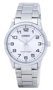 Casio Collection MTP-V001D-7B White Dial Grey Stainless Steel Mens Watch