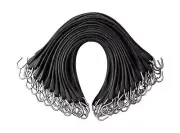 41" Inch 50 Pack Rubber Bungee Cords with Metal Hooks for Flatbed Trucks- Hea...