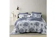 Bianca Amorette French Provincial Inspired Polyester Blue Bedspread Set