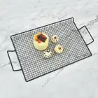 Firepit Grill Grate Rectangle Rack Portable Carbon Steel with Handle Heavy Duty