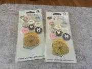 Prima Marketing Flair Buttons & Stamps 2 Pkgs 18 Pcs NIP #5