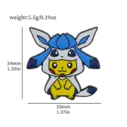Anime Pokmn Enamel Pins for Backpacks Cute Pikachu cos Glaceon Enamel Badge Pins